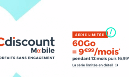 Forfait Cdiscount mobile 40 Go à 4,99 € / mois : détails de l’offre sans engagement