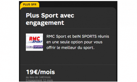 Plus sport SFR : RMC sport et bein sport réunis dans un seul pack pour 19 € / mois