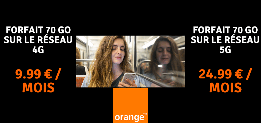 Forfait 70 go orange sur le réseau 4G et 5G : Prix et détails des offres