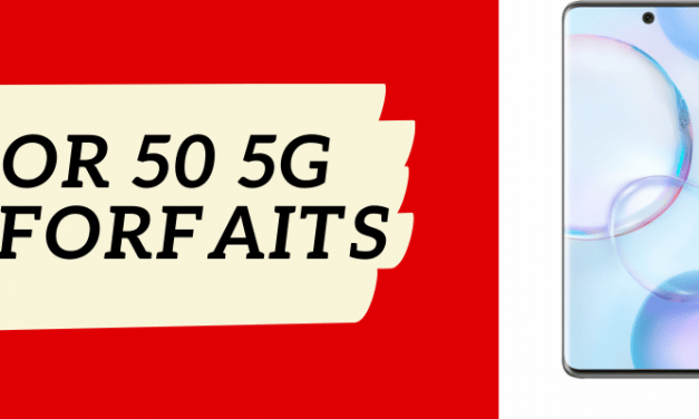 Honor 50 5G au meilleur avec souscription à un abonnement chez sfr, bouygues telecom et orange + sa fiche technique