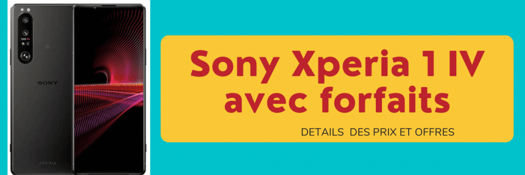 Sony Xperia 1 IV pas cher avec forfait SFR