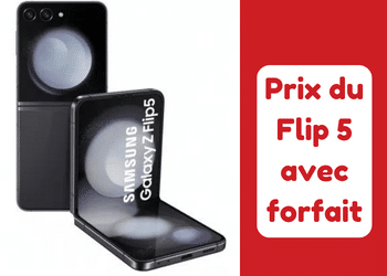 Samsung Galaxy Z Flip 5 pas cher avec forfait SFR, Bouygues Télécom ou Orange