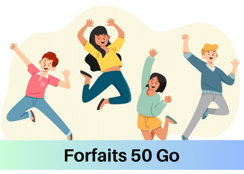 Forfait 50 Go pas cher : Offres mobiles avec ou sans engagement en promotion