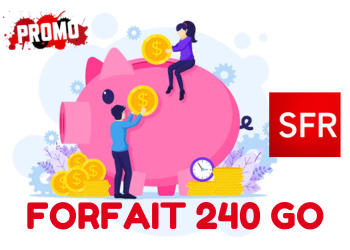 Forfait SFR 240 Go à prix promotionnel avec téléphone à partir de 1 euro