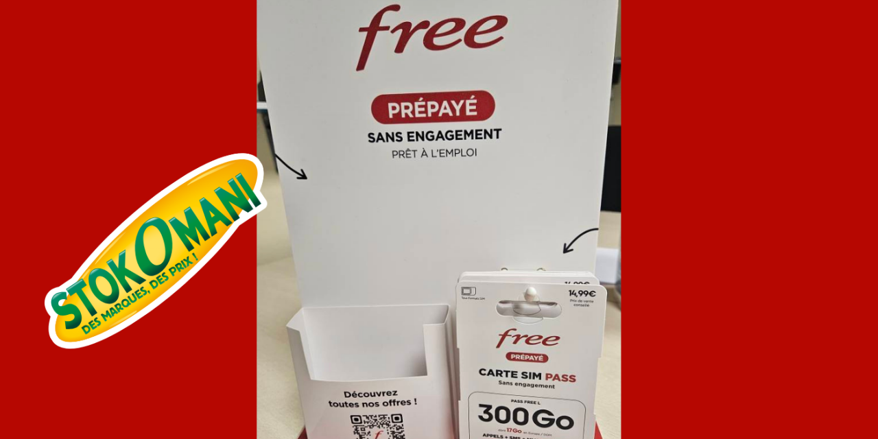 C’est désormais possible de commander les cartes SIM prépayés Free mobile chez Stokomani