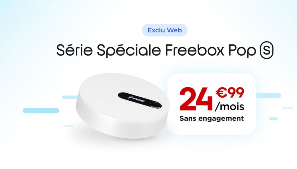 Freebox Pop S en promotion à 24,99 €/mois en série spéciale